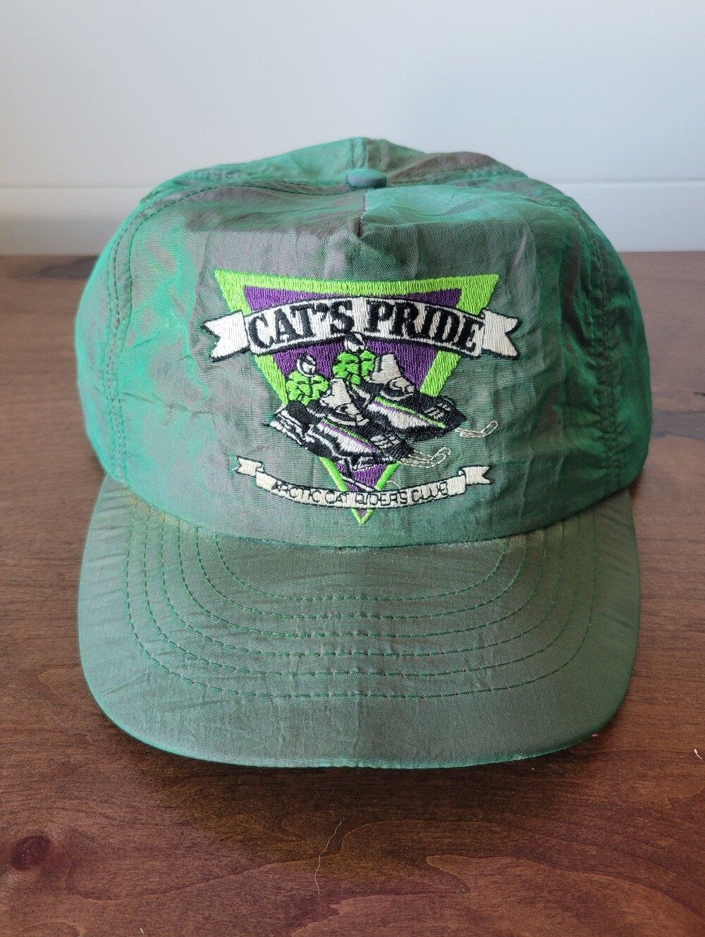 Vintage 90s Arctic Cat Hat Snapback Nylon Irridscent OS